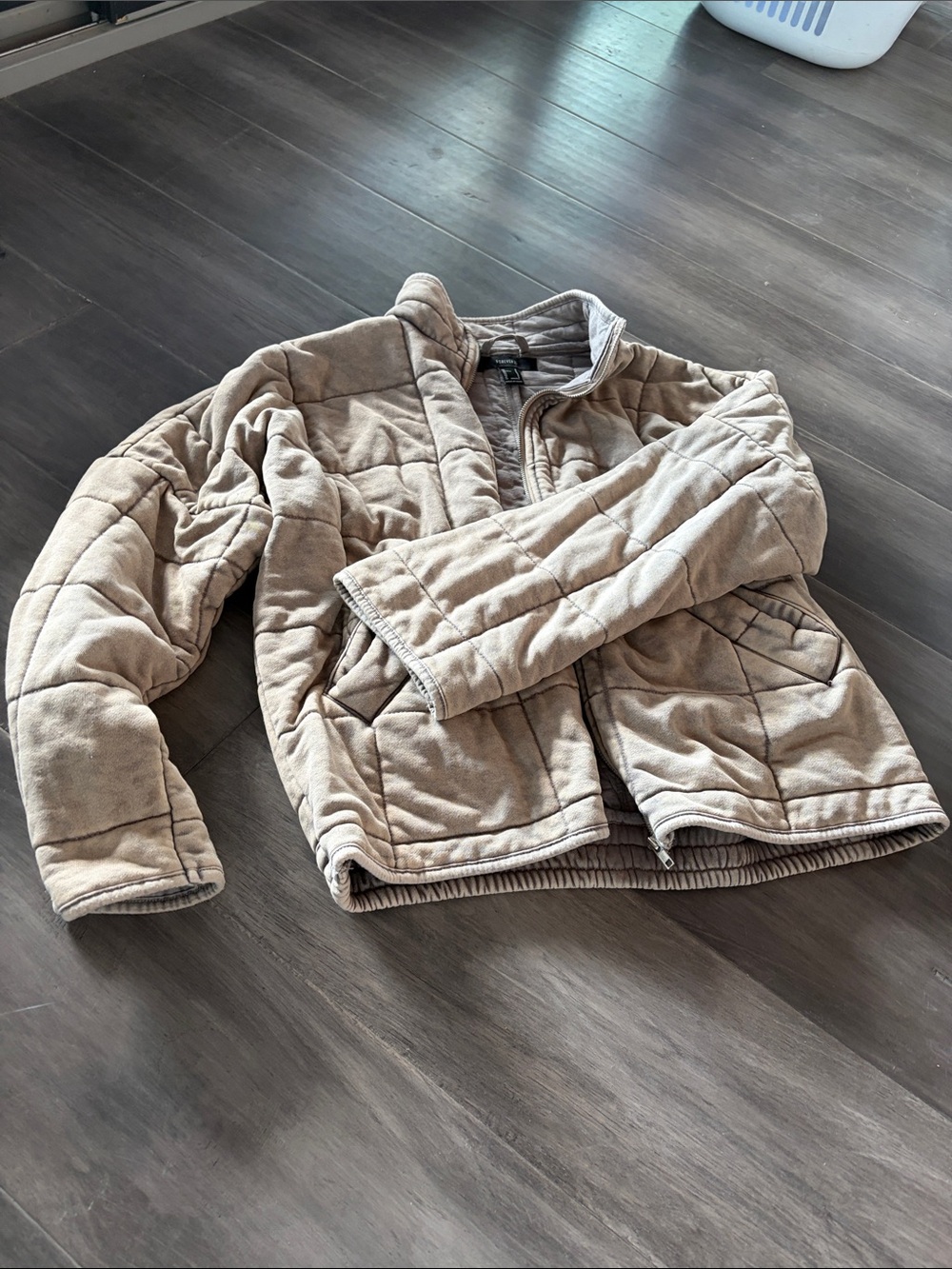 Forever 21 Quilted Light Taupe Jacket small